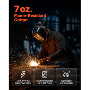 Load image into Gallery viewer, SucceBuy Flame Resistant Welding Jacket 7oz. FR Shirts for Men Machine Washable Cotton Heat-Resistant Welding Shirt - XL Size - AMOCART
