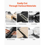 Amocart Sliding Compound Miter Saw 12-Inch Blade 15Amp Motor 60-Tooth Corded Double Bevel Sliding Miter Saw LED Alignment