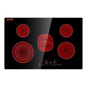 Charger l'image dans la visionneuse de galerie, SucceBuy 2/4/5 Burners Built-in Induction Stove Top 12/24/30in Ceramic Glass Electric Cooktop For Household Commercial  Cooking
