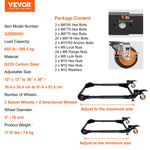 Amocart Mobile Base 650 lbs Weight Capacity Adjustable from 12"x12" to 36"x36" Heavy Duty Mobile Base Stand with Swivel Wheels