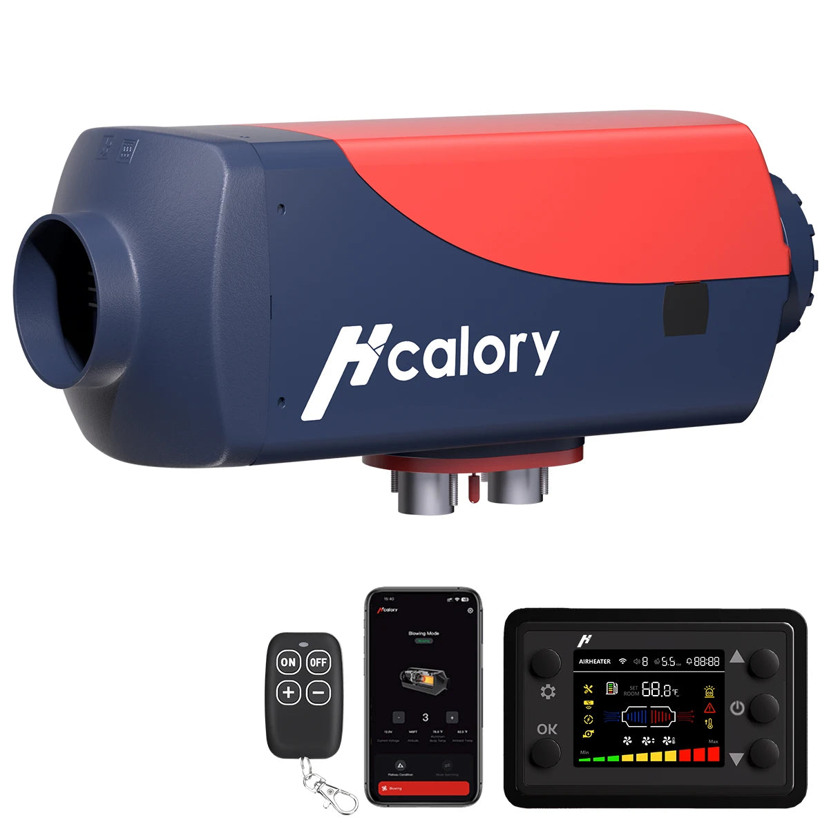 KROAK 8KW 12V Air Diesel Parking Heater Car Heater With Remote Control LCD Monitor For RV Motorhome Trailer Trucks Boats Amocart