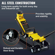 Load image into Gallery viewer, Amocart 2.5T Floor Hydraulic Jack Pneumatic Low Profile Floor Jack Heavy-Duty Steel Racing Floor Jack with Piston Lift Pump
