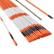 Charger l'image dans la visionneuse de galerie, Amocart Driveway Markers 48 inch 0.4 inch Diameter Fiberglass Poles Snow Stakes For Parking Lots Walkways Easy Visibility
