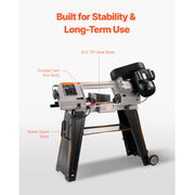 Load image into Gallery viewer, SucceBuy 4 in x 6 in Metal Horizontal Band Saw Rectangular Cutting Capacity with 550W Motor, Variable Speed, for Metal Wood Work

