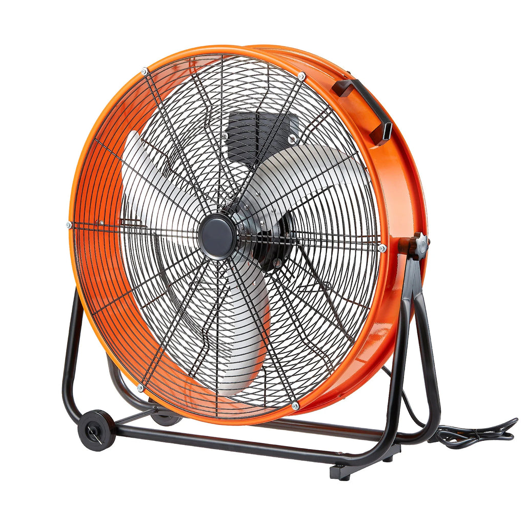SucceBuy Drum Fan24 Inch High Velocity Shop Fan Use 3-Speed 8600CFM 360°0-2h Timer Fan to Warehouse Workshop Factory Basement