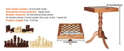 Charger l'image dans la visionneuse de galerie, Amocart 18 Inch 3-IN-1 Chess Checkers Backgammon Table Set Premium Wooden Chess Table Deluxe Combo Game Table Furniture Set
