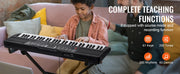 Bild in Galerie-Viewer laden, SucceBuy 61 Key Digital Keyboard Piano Electric Portable Piano 200 Tones 200 Rhythms or 600 Tones 500 Rhythms for Beginner Use
