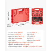 Load image into Gallery viewer, Amocart in Drive Impact Socket Set Impact Sockets Different SAE and Various Sizes with Extension Bars Cr-V Steel Carrying Case
