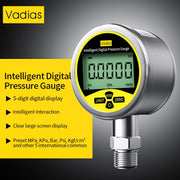 Load image into Gallery viewer, Digital Pressure Manometer -0.1-60Mpa Digital Pressure Gauge 80mm Pressure Manometer M20*1.5 0.2% SS304 Digital Pressure Gauge
