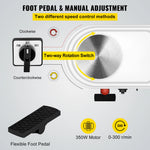 Amocart Electric Pottery Wheel Machine 28cm 350W Manual Handle Foot Pedal for School Ceramic Clay Working Forming DIY Art Craft