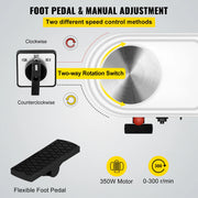Load image into Gallery viewer, SucceBuy Electric Pottery Wheel Machine 28cm 350W Manual Handle Foot Pedal for School Ceramic Clay Working Forming DIY Art Craft
