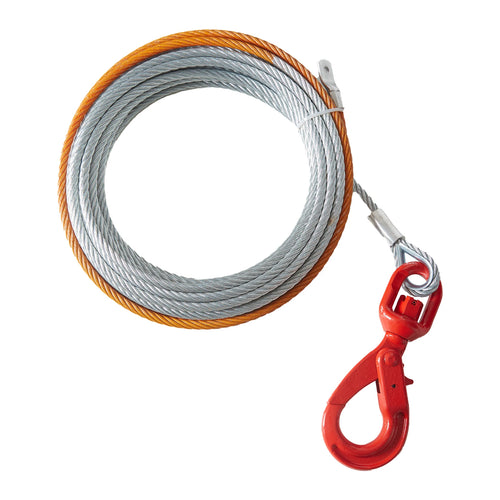 SucceBuy 50/75/100ft Galvanized Steel Winch Cable 3/8in Breaking Strength Wire Winch Rope for SUV Large Off-Road Vehicle