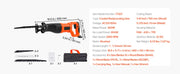 Bild in Galerie-Viewer laden, SucceBuy Corded Reciprocating Saw 120 Volt 7.5 Amp 2800 SPM Variable Speed, 1-1/8 inch Stroke Length Electric Reciprocating Saw
