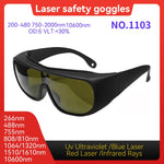 CE EN207 OD6+ 190-540nm Laser Eye Protection Anti-Scratch PC Laser Eyewear for Engraving Marking Industrial Laser Safety Goggle