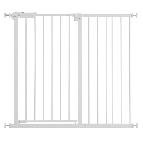 Amocart Baby Gate 28/30/36 Inches High Dog Gate Easy Step Walk Thru Child Pet Security Pressure Mount Kit Wall Cups Doorways