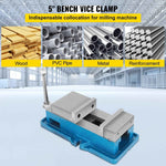 Amocart 5" Super-Lock Vise For NC/CNC Machines Bench Clamp Vise High Precision, CNC Lockdown Vise Drilling 125mm Width CNC 24KN