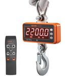 SucceBuy 1000kg Digital Crane Scale Industrial Hanging Scale with Remote Control Cast Aluminum Case &LED Screen for Construction