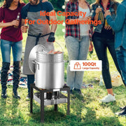 Load image into Gallery viewer, Amocart 60/80/100Qt Seafood Boiling Kit with Strainer Cooking Set for Crab Crawfish Boiling Aluminum Stockpot with Steamer Rack

