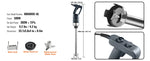 Amocart Commercial Immersion Blender 500 Watt Heavy Duty Hand Mixer Variable Speed Kitchen Stick Mixer with 304 Stainless Steel