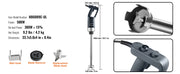 Bild in Galerie-Viewer laden, Amocart Commercial Immersion Blender 500 Watt Heavy Duty Hand Mixer Variable Speed Kitchen Stick Mixer with 304 Stainless Steel
