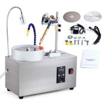 Amocart Gem Faceting Machine 180W Jade Grinding Polishing Machine 0-2980RPM Adjustable Rotating Speed Rock Jewel Angle Polisher