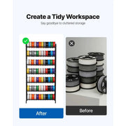 Load image into Gallery viewer, Amocart 3D Printer Filament Storage Rack 7Tier Heavy Duty Storage Shelves for 3D Printing Filaments Filament Spool Holders Rack
