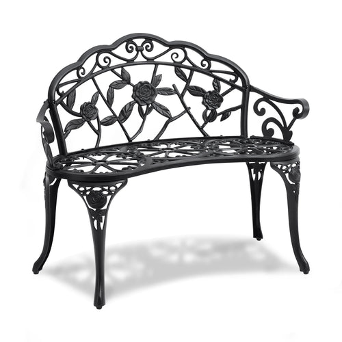 Outdoor Bench Wooden Metal Garden Bench for Outdoors 480 lbs Load Capacity Bench Outdoor Garden Park Bench