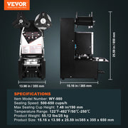 Load image into Gallery viewer, Amocart Fully Automatic Cup Sealing Machine 500-650 Cups/H Cup Sealer Machine fit 190mm Tall &amp; 90/95mm Cup for Milk Boba Tea
