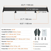Load image into Gallery viewer, SucceBuy GT Wing Car Spoiler 43.3 inch Universal Spoiler with Single Deck Adjustable weight Aluminum Car Rear Spoiler Wing
