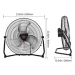 Amocart Floor Fans 3 Speeds High Velocity Heavy Duty Industrial Fan 4800 CFM 360° Adjustable Tilt for Gym Home Commercial Shop