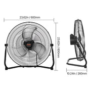 Bild in Galerie-Viewer laden, Amocart Floor Fans 3 Speeds High Velocity Heavy Duty Industrial Fan 4800 CFM 360° Adjustable Tilt for Gym Home Commercial Shop
