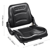 Load image into Gallery viewer, SucceBuy Universal Forklift Seat Fold Down Tractor Seat with Adjustable Angle Back and Micro Switch Comfortable Forklift Seat
