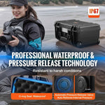 Amocart Weatherproof Hard Case HeavyDuty Protective Dry Box Case with Pre-cut Foam for Travel Hunting Military Tactical Cameras