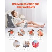 Charger l'image dans la visionneuse de galerie, SucceBuy Bed Wedge Pillow 3 Pcs Adjustable Orthopedic Bed Wedge Set Post Surgery Pillow for Acid Reflux Back Pain Snoring Relief

