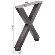 Load image into Gallery viewer, SucceBuy 2PCSMetal Table Legs Steel 2204LBS/1000KG Load  X-Shape with Pre-Drilled Holes for Home Use Commercial Bar Hotel Office - AMOCART
