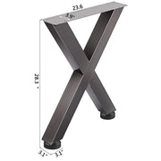 Load image into Gallery viewer, Amocart 2PCSMetal Table Legs Steel 2204LBS/1000KG Load  X-Shape with Pre-Drilled Holes for Home Use Commercial Bar Hotel Office
