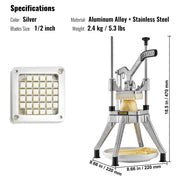 Load image into Gallery viewer, Amocart Commercial Vegetable Fruit Heavy  Professional Food Dicer Kattex French Fry Cutter Onion Slicer Stainless Steel
