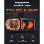 Amocart 10000/12000/13500 lbs Electric Winch 12V DC Truck Car Winch with 90 ft Synthetic Rope for Towing Off-Road SUV Jeep