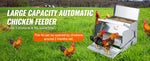 Amocart Automatic Chicken Feeder 25 lbs Capacity Feeds 10 Chickens up to 11 Days Galvanized Steel Poultry Feeder