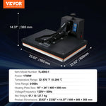 SucceBuy Heat Press Machine 15"x15"/ 16"x20" /16"x24" Sublimation Printer Manual Clamshell Transfer on DIY T-shirt Pillow