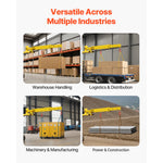 SucceBuy 6000lbs Adjustable Forklift Jib Boom Crane Manual Telescoping Boom Extends Up to 56.1 in Mobile Crane for Warehouse