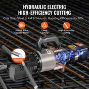 Load image into Gallery viewer, Amocart Electric Hydraulic Rebar Cutter Portable Rebar Cutter High Power Steel Rebar Cutter with Oil Can Rich Accessories Black
