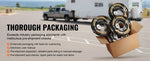 Amocart Trailer Hub Drum Kits Self-Adjusting Trailer Brake Assembly 7000 lbs Axle Backing Plates for Brake System Part Replace