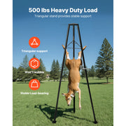 Bild in Galerie-Viewer laden, SucceBuy 500 lbs Tripod Deer Hoist Winch Lift with Gambrel &amp; Manual Winch Hunting Game Hoist for Cleaning Skinning and Moving
