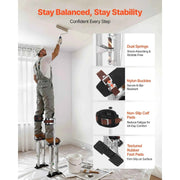 Load image into Gallery viewer, Amocart 228 lbs Drywall Stilts 16.1–24.1in Adjustable Aluminum Painter Stilts Non-Slip Rubber Feet Dual Spring Shock Absorption
