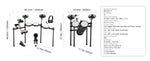 Amocart Electric Drum Set 32 Drum Kits & 480 Sounds, USB MIDI Supported 8 / 10 in Quiet Mesh+10 in Cymbals Drum Sticks Easy Use