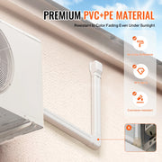 Load image into Gallery viewer, SucceBuy Mini Split Line Set Cover PVC Decorative Pipe Line Cover For Air Conditioner Easy to Install Paintable for Heat Pump
