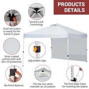 Bild in Galerie-Viewer laden, Einfacher One-Push Aufbau Pop-Up-Pavillon 3x3m – Wasserdichter Outdoor-Schutz, tragbares Partyzelt mit Rollentasche, inklusive Seitenwand, ideal für Camping, Terrasse, Partys
