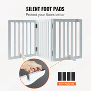 Bild in Galerie-Viewer laden, Amocart Free Standing Dog Gate Freestanding Pet Gate 3 Panels Foldable Dog Gate for Narrow Passageways Expandable Dog Barrier
