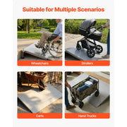 Load image into Gallery viewer, Amocart 42.5x23.2 in Threshold Ramp 1000LBS Platform Aluminum Wheelchair Ramp with Adjustable Height for Doorways Home Steps
